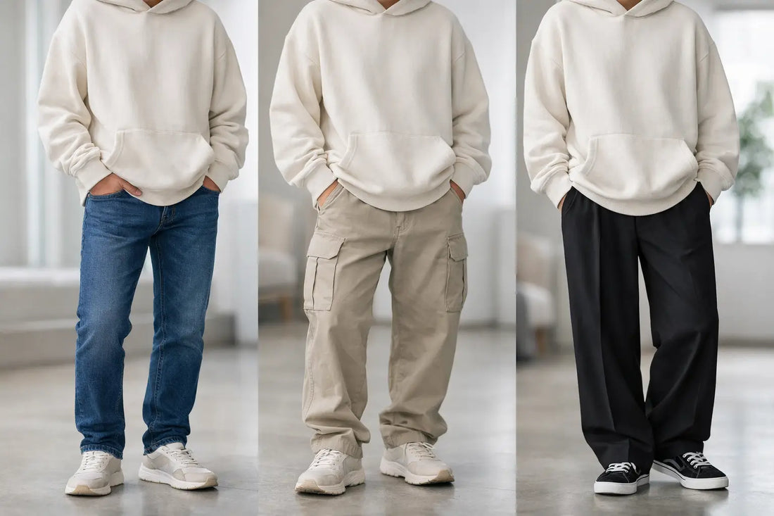 Welche Hose passt zu oversized Hoodie?
