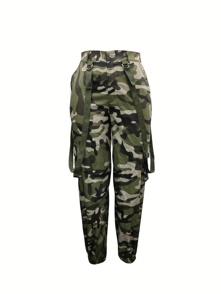 Hohe Taille Hosen Camouflage Cargo Hosen