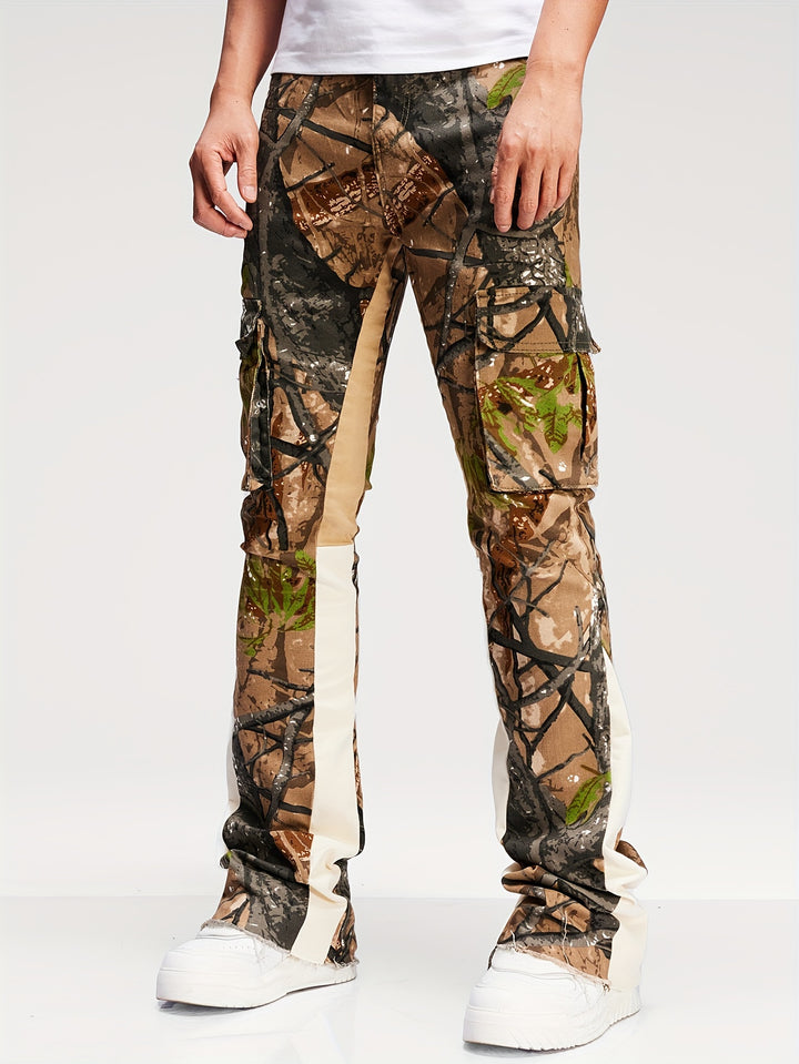 Vintage Camouflage Flare Jeans