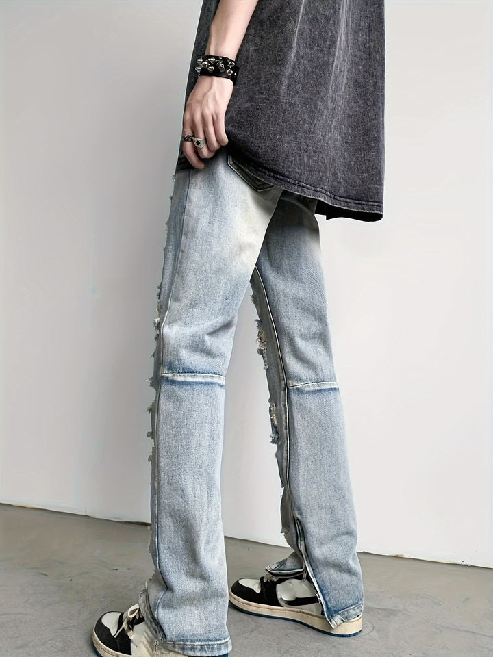 Retro zerrissene Jeans