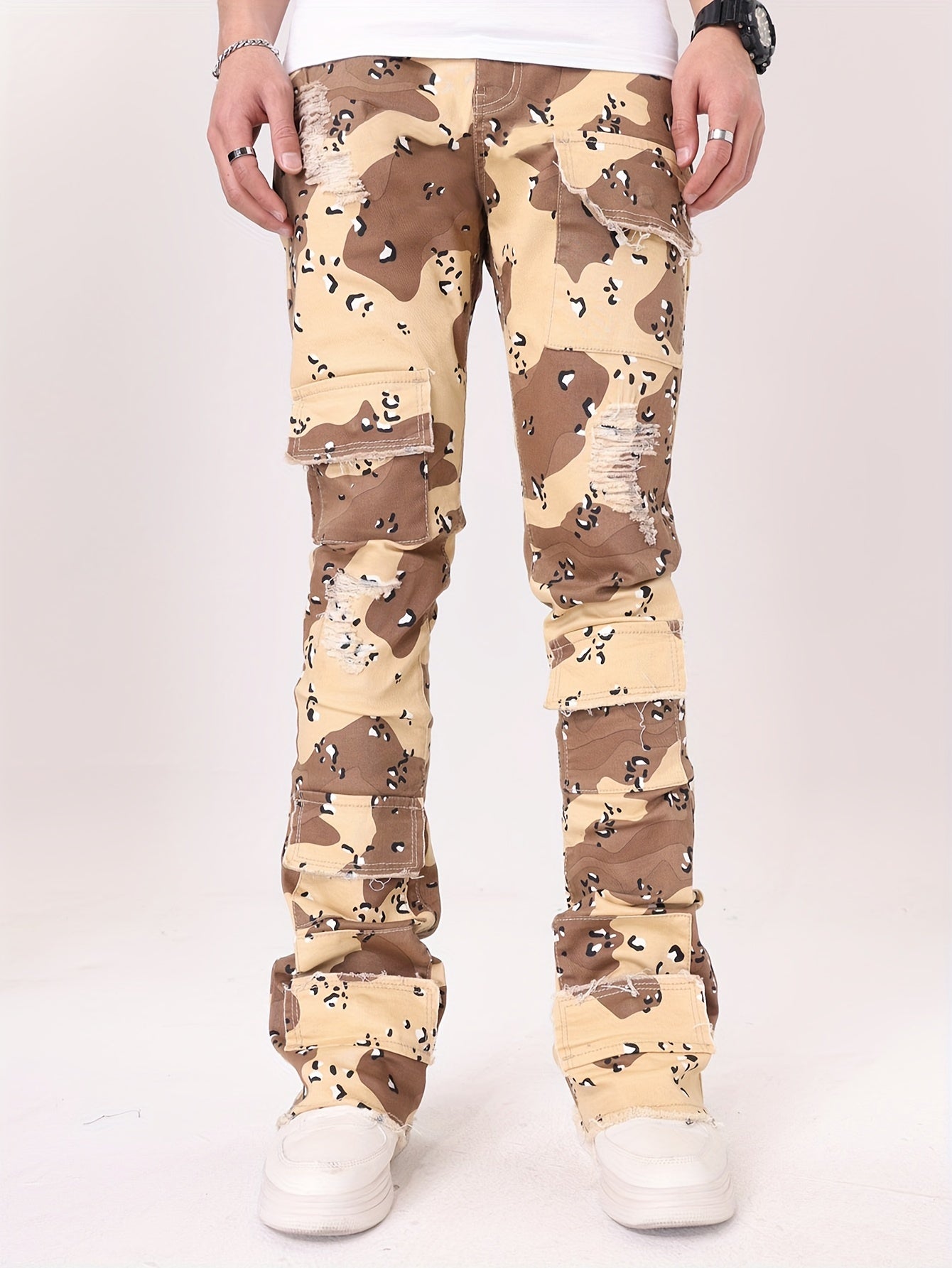Camouflage Flare Jeans