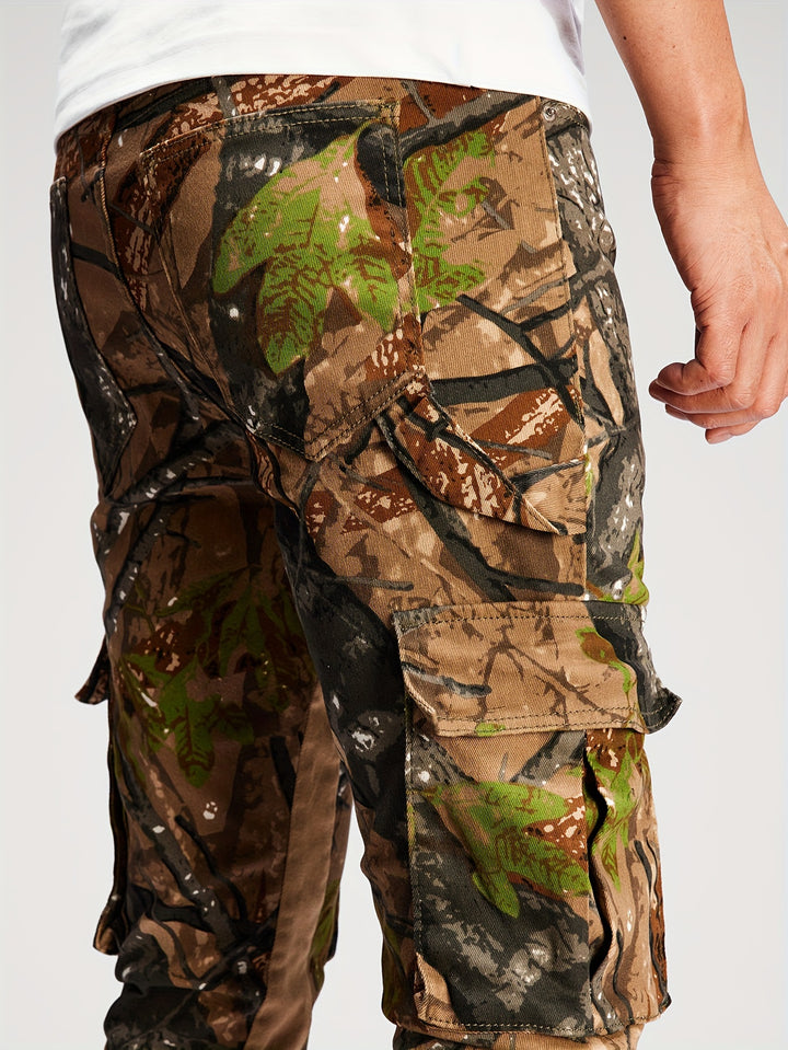 Vintage Camouflage Flare Jeans