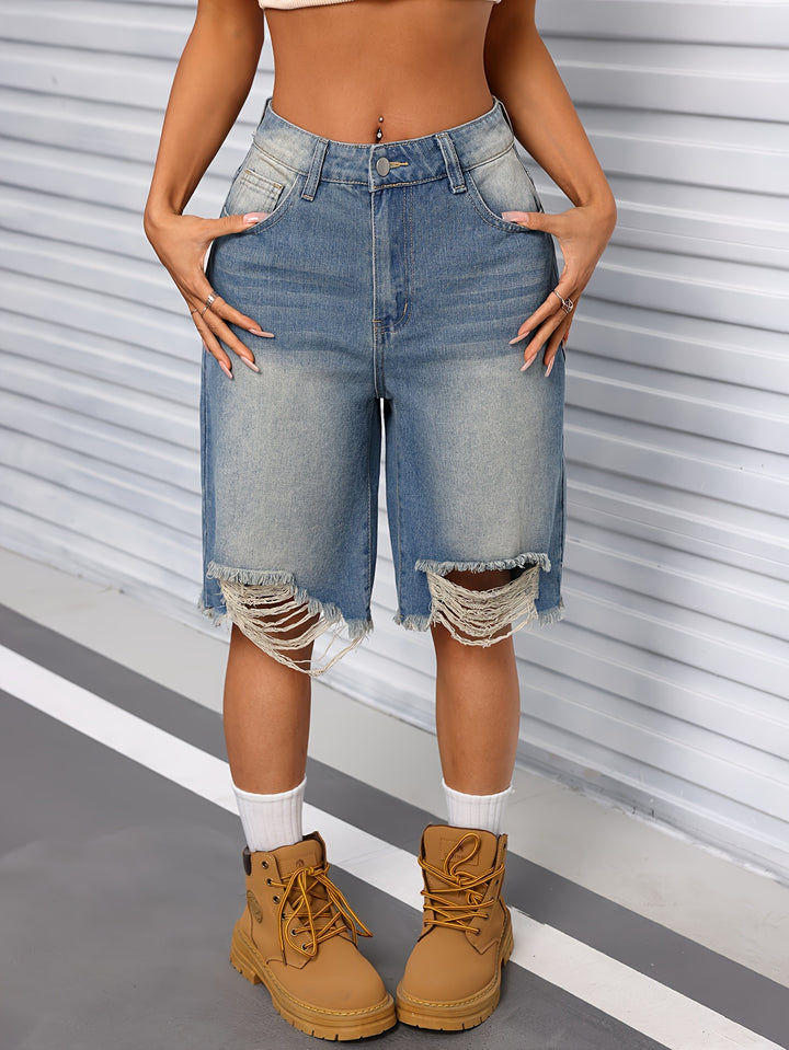 Denim Bermuda Shorts