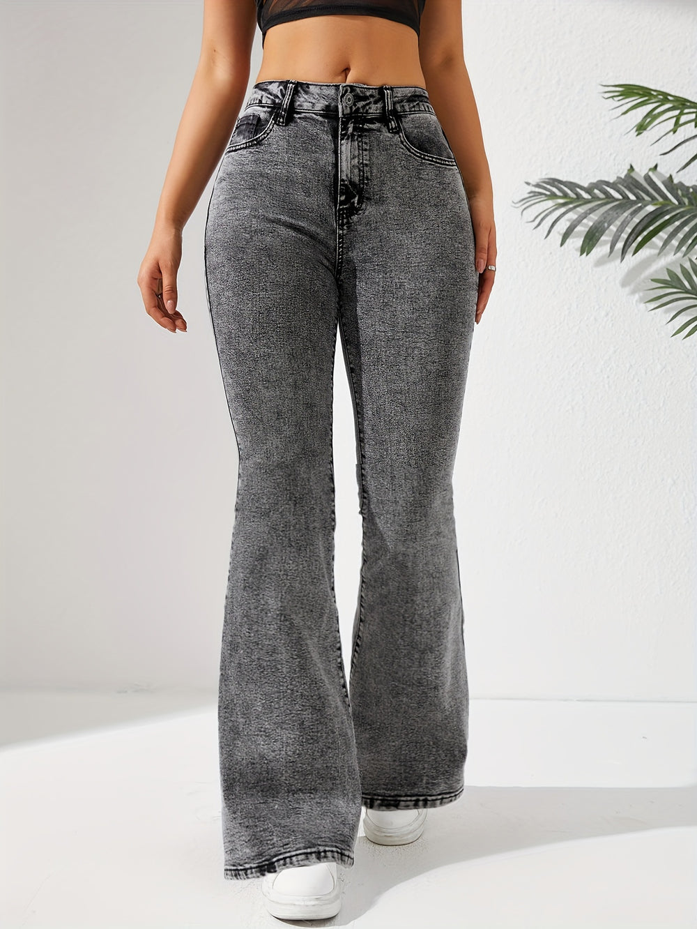 Gewaschene Schneeflocke Jeans - Street Wear United