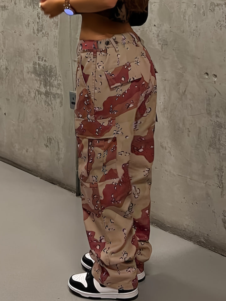 Camouflage Druck Retro Cargohosen