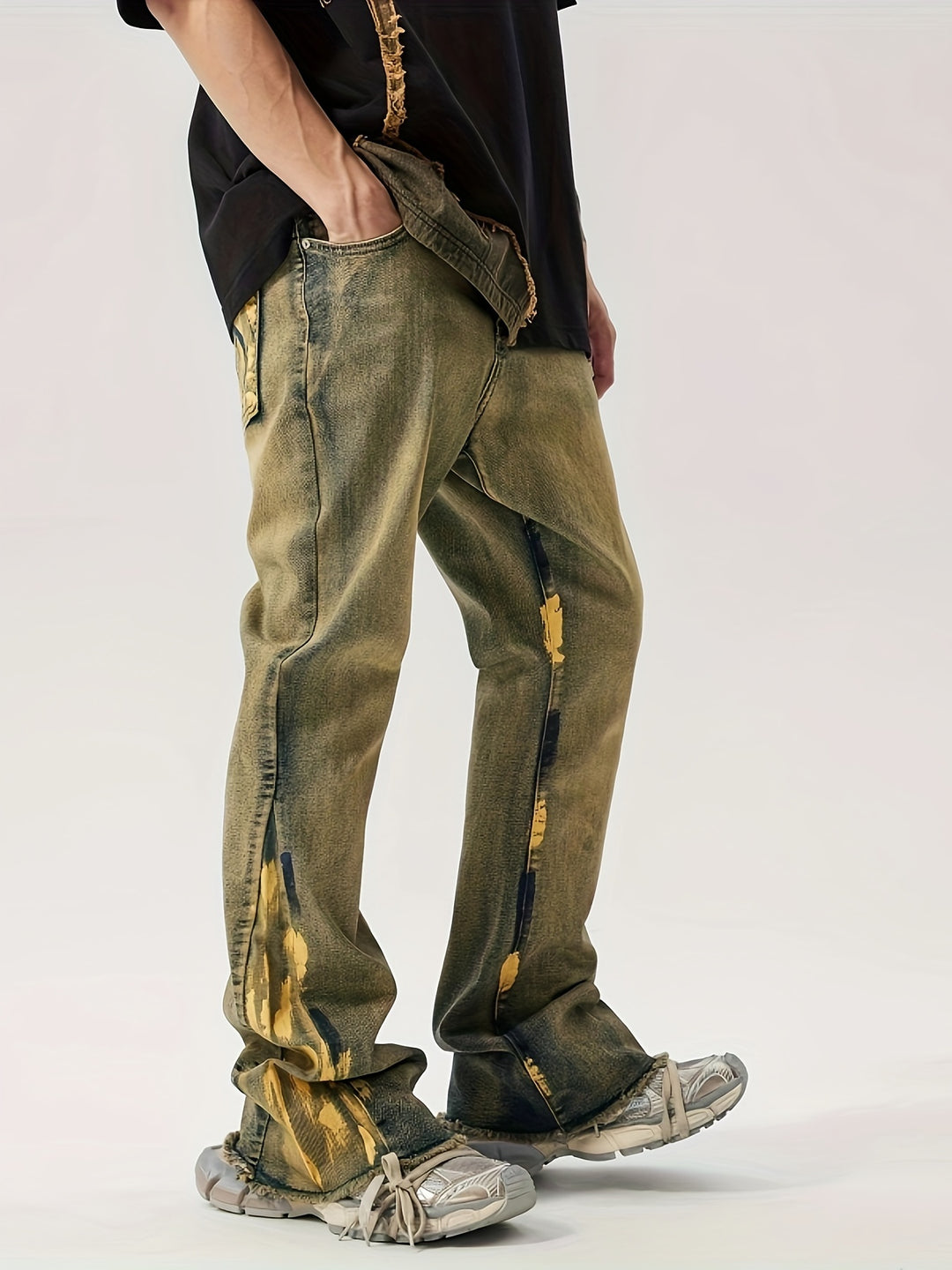 Denim mit Spritzgrafik