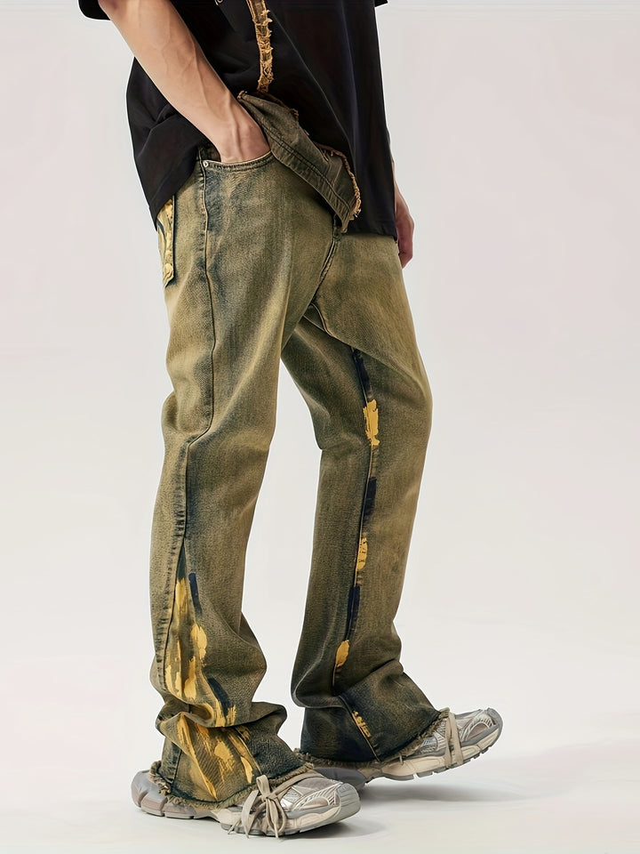 Denim mit Spritzgrafik