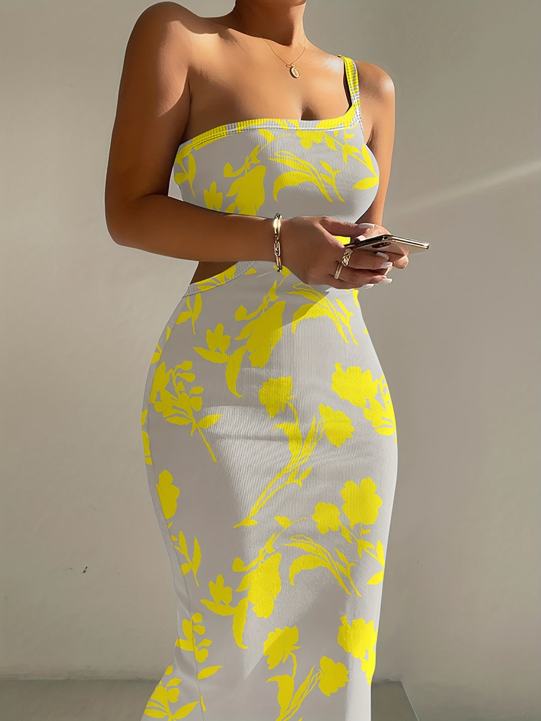 Bedrucktes Bodycon Muster Kleid