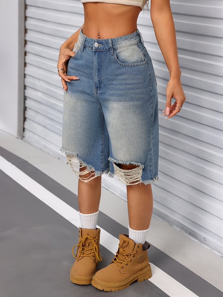 Denim Bermuda Shorts