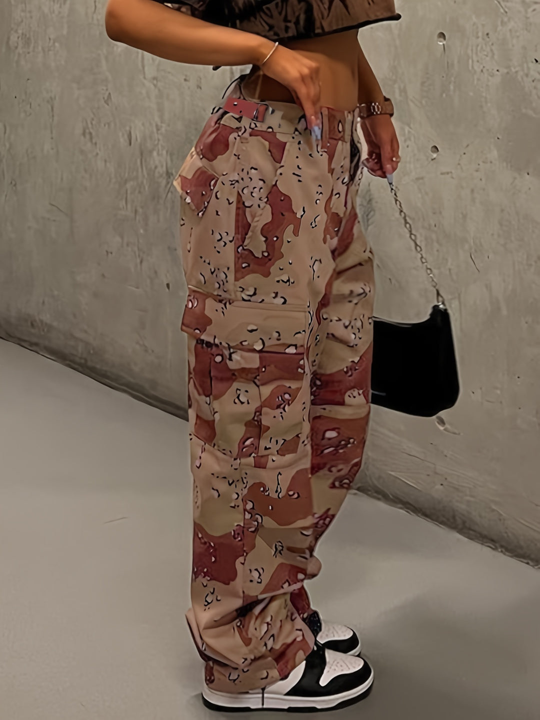 Camouflage Druck Retro Cargohosen
