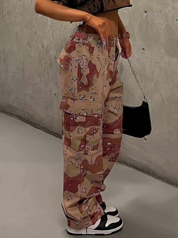 Camouflage Druck Retro Cargohosen