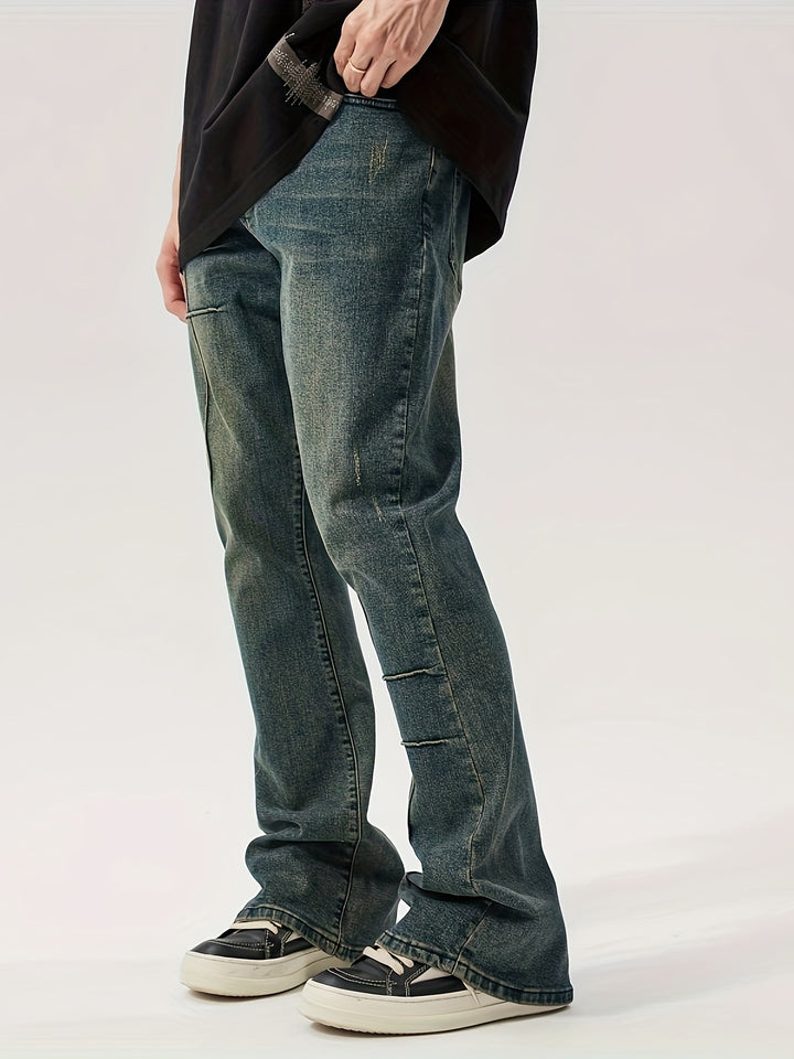 Gestreifte Jeans