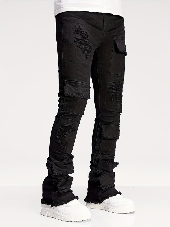 Flare Jeans mit Mehrfachtaschen