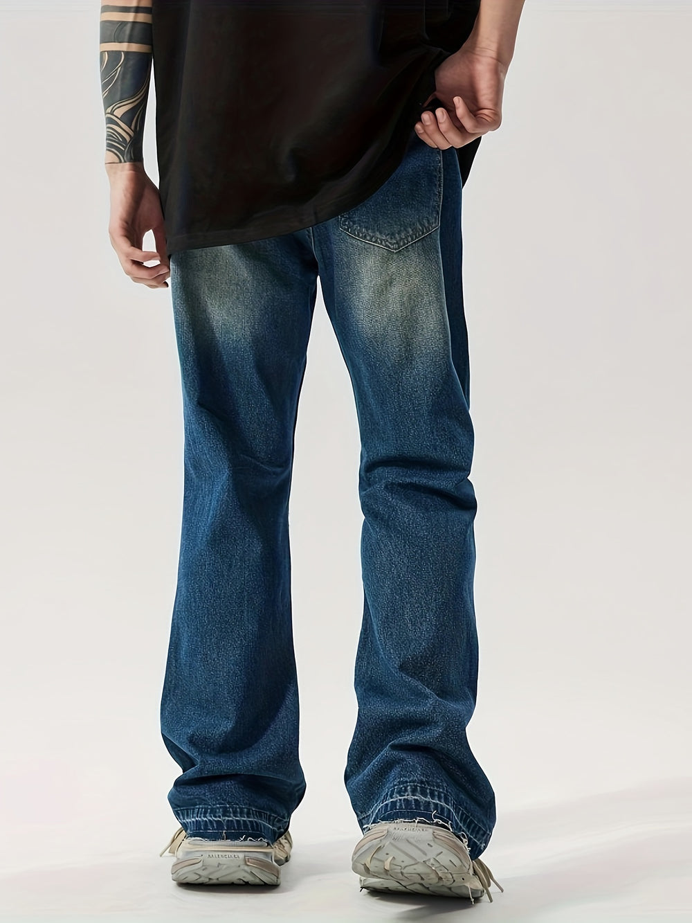 Gewaschene zerrissene Jeans - Street Wear United