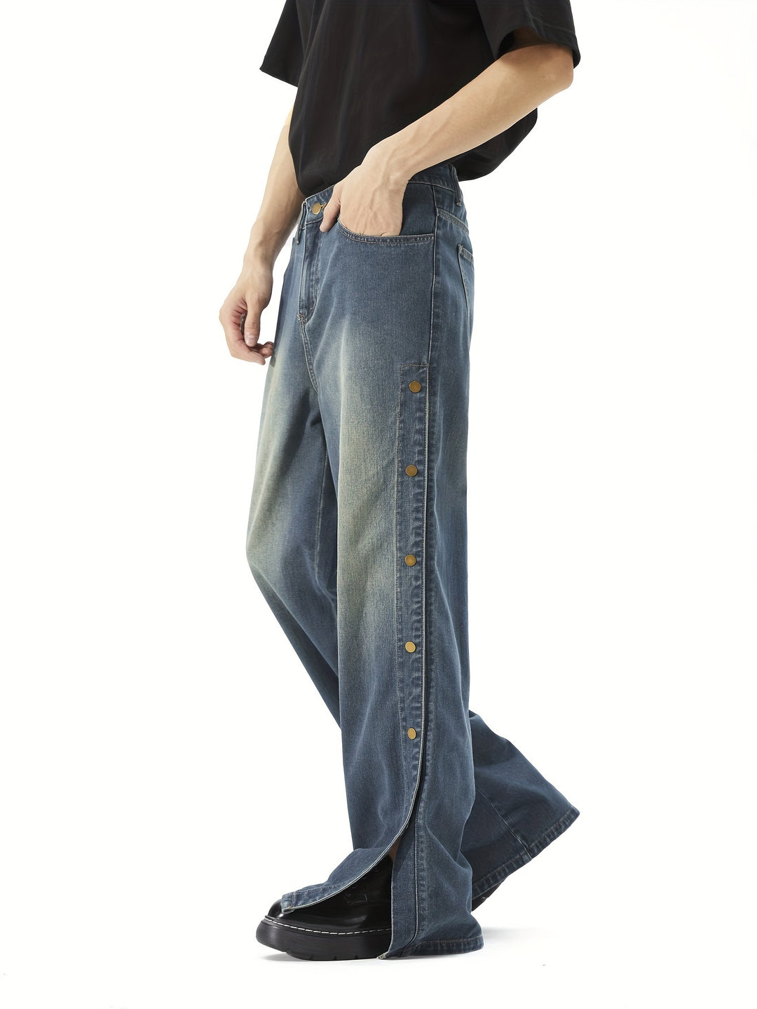 Knopf Akzent Jeans