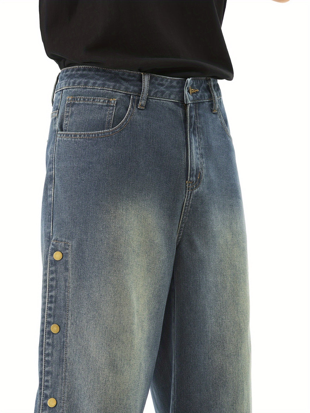 Knopf Akzent Jeans