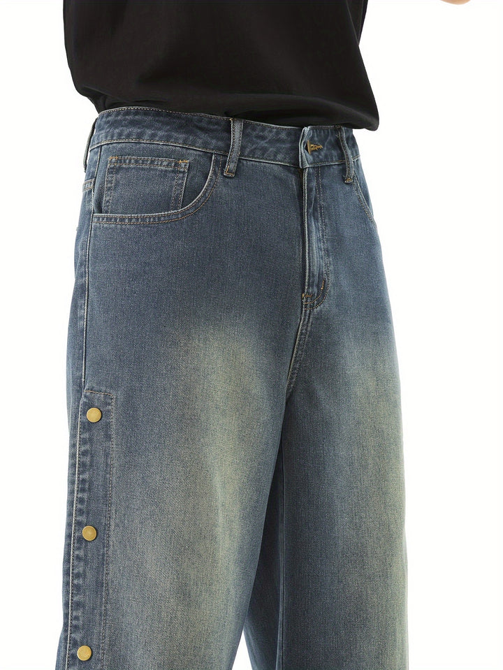 Knopf Akzent Jeans