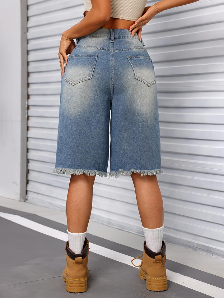 Denim Bermuda Shorts