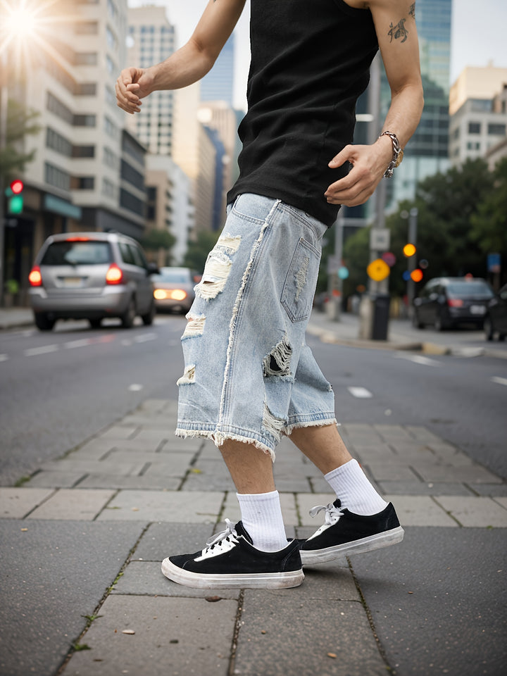 Zerrissene Denim Jorts