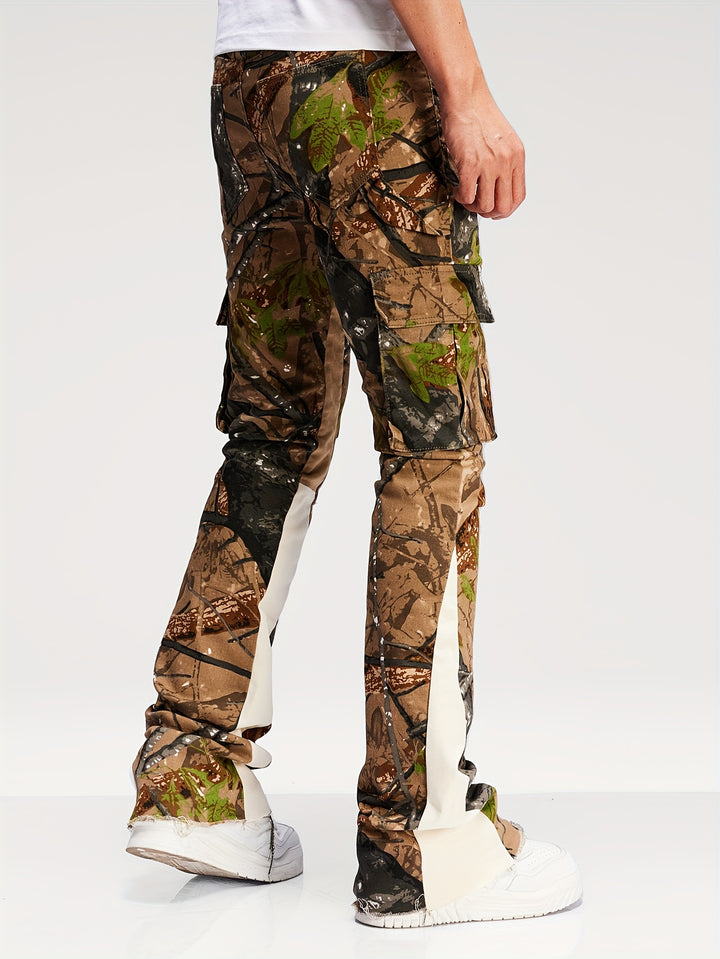 Vintage Camouflage Flare Jeans