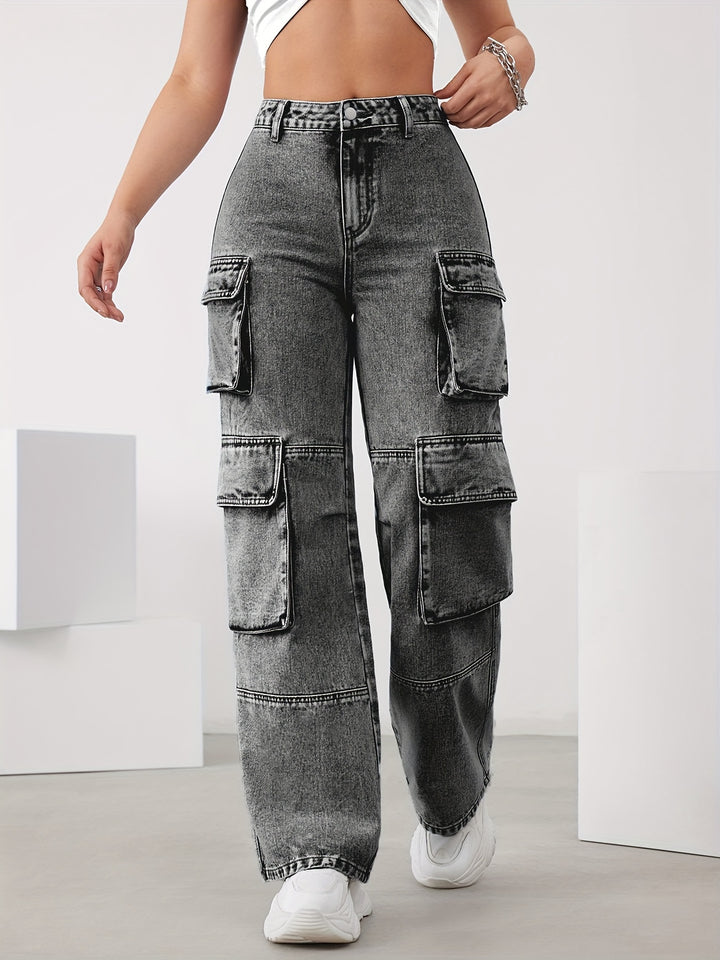 Verwaschene Cargo Jeans