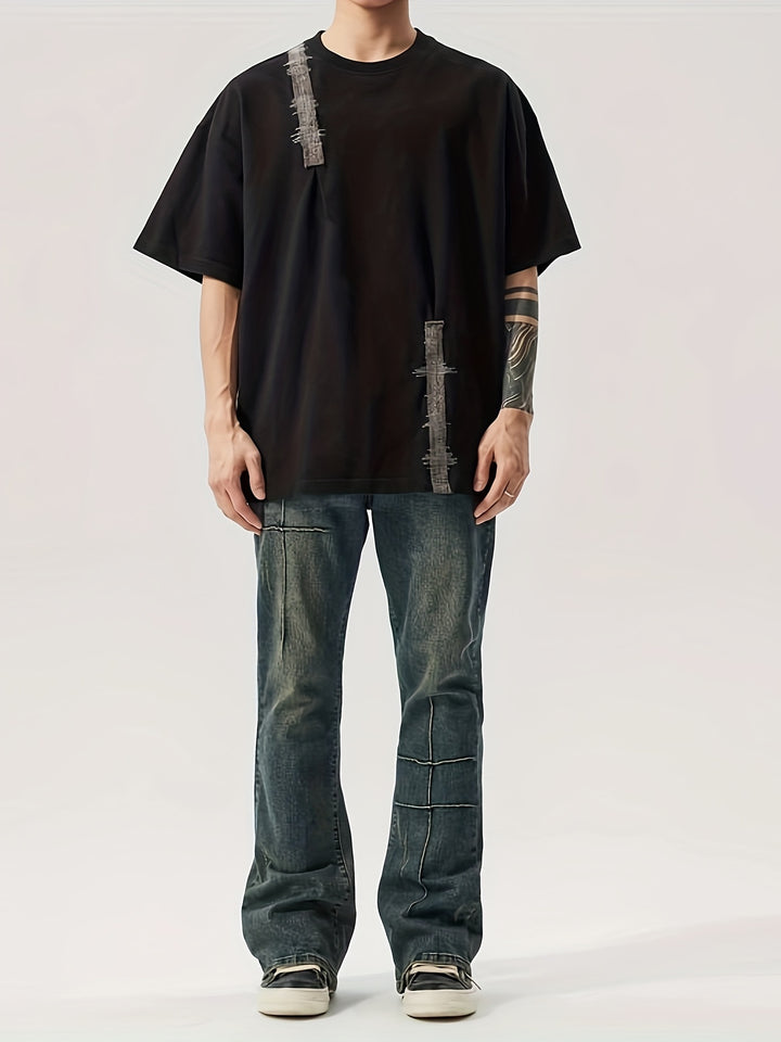 Gestreifte Jeans