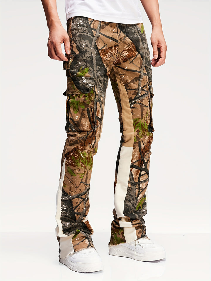 Vintage Camouflage Flare Jeans
