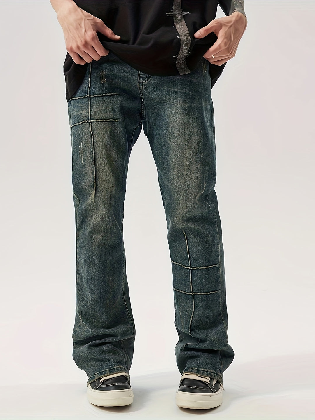 Gestreifte Jeans
