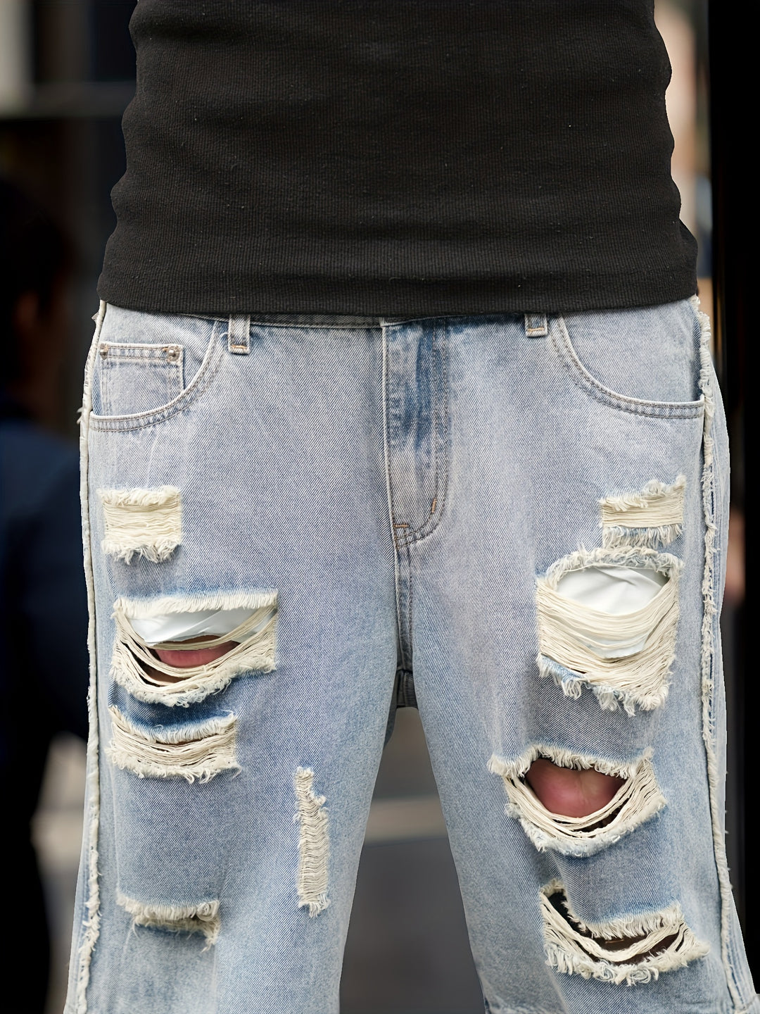 Zerrissene Denim Jorts