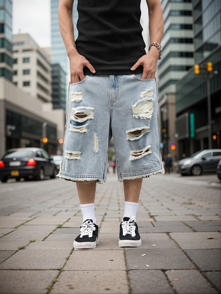 Zerrissene Denim Jorts
