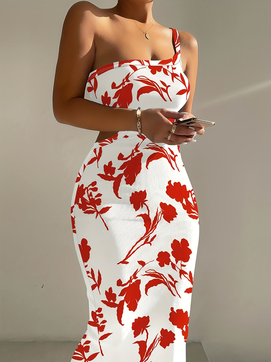 Bedrucktes Bodycon Muster Kleid