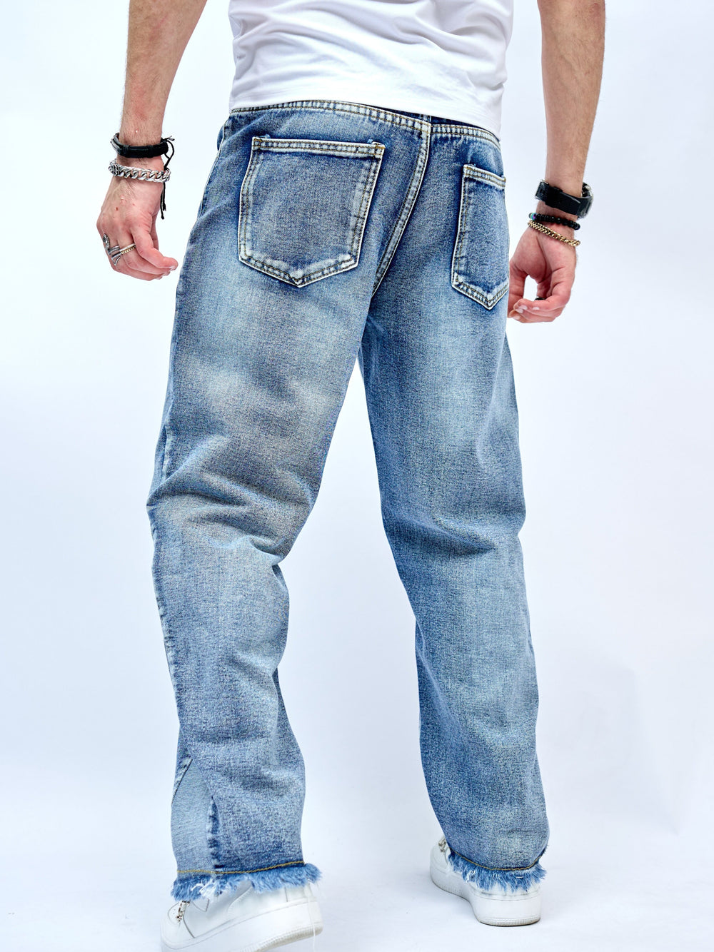 Frayed Flare Jeans - Street Wear United