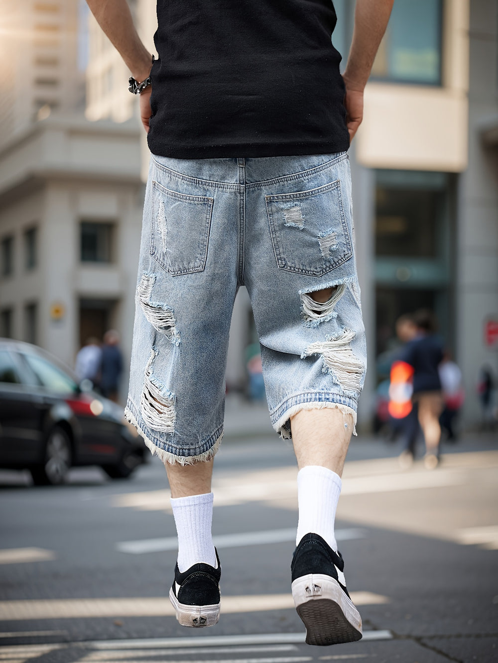 Zerrissene Denim Jorts - Street Wear United