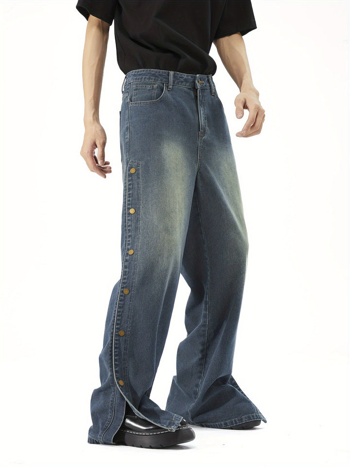 Knopf Akzent Jeans