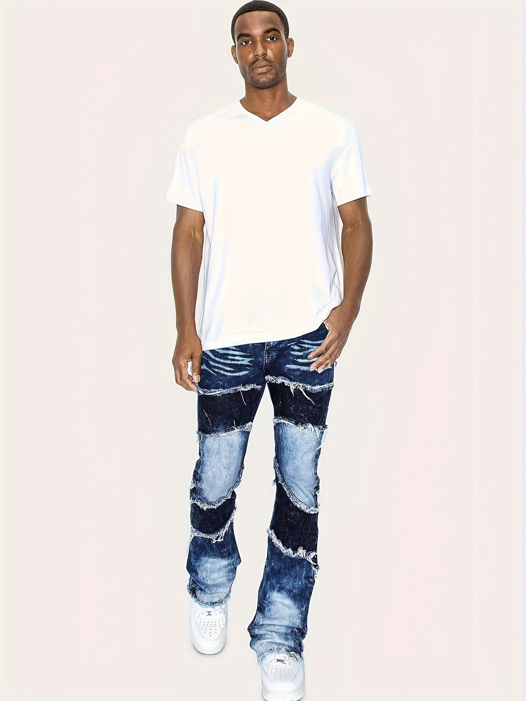 Farbblock Jeans